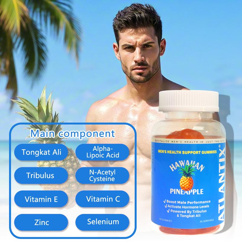 (2 Pieces)ATLANTlX-Men's Health Supplement Gummies-Sugar-Free-60 Gummies-One-Month Supply (2 Pieces)